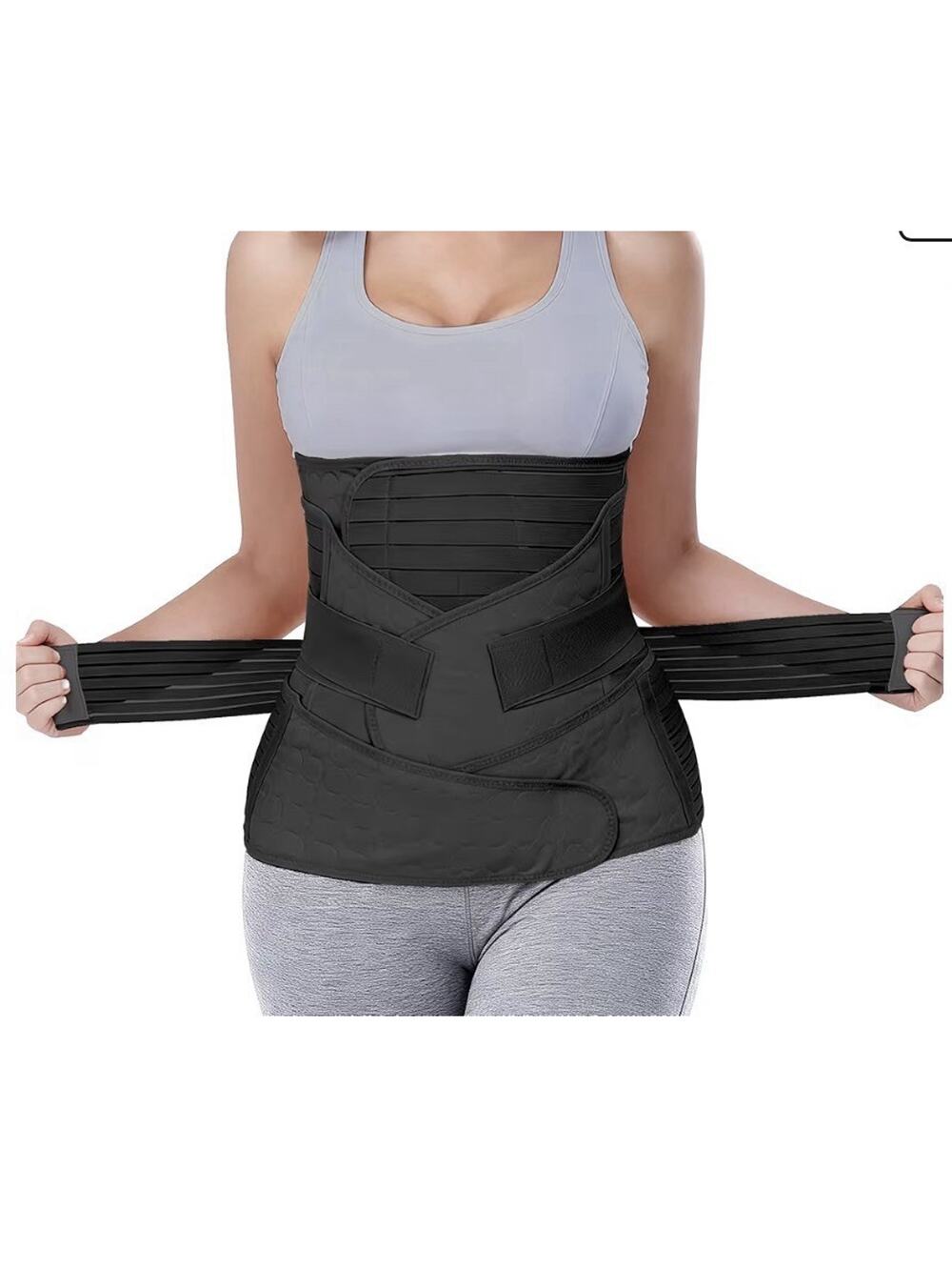 ChongErfei 3-in-1 Postpartum Belly Wrap - Supportive and Comfortable Black New